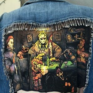 Reinvented hand made denim jacket